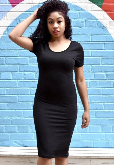 Style Staple Bodycon Dress (Black)