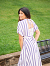 The Madrid Striped Midi Dress