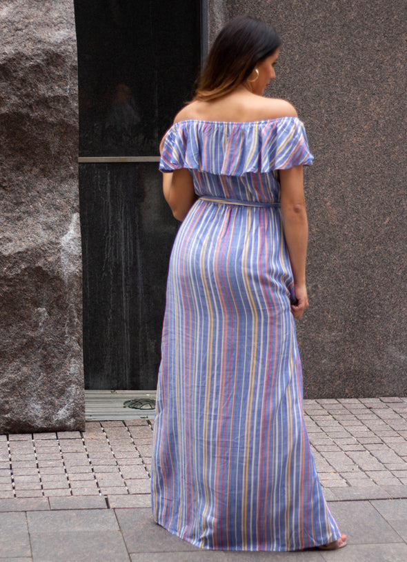 Cabana Striped Maxi Dress