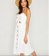 The Havana White Linen Button Down Dress